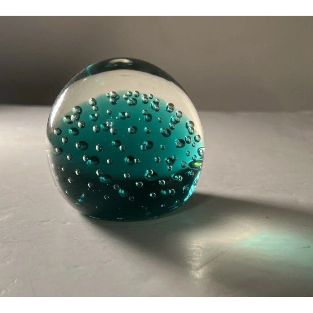 Vintage Glass Controlled Bubble Paperweight